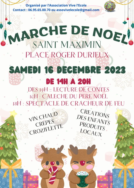 Marché de Noël - samedi 16 décembre 2023